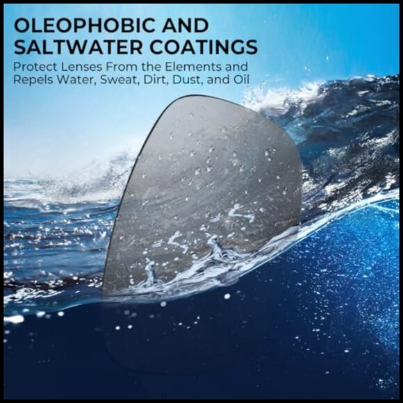 Polarized Sport Sunglasses with Grilamid Frame, Wide Temple Wrap for Driving - Picture 5 of 6